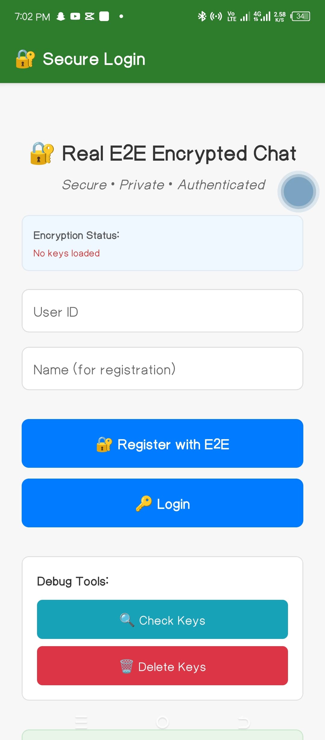 End-to-End Encrypted Messaging App