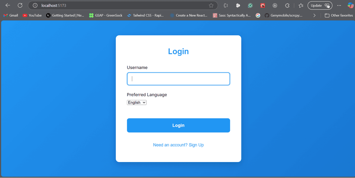 Real-Time Translation Chat App (Frontend)